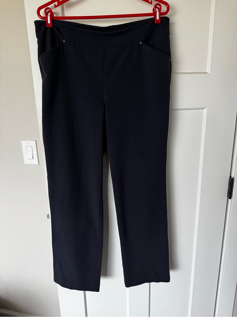 Roz & Ali Black Pull-On Pants
